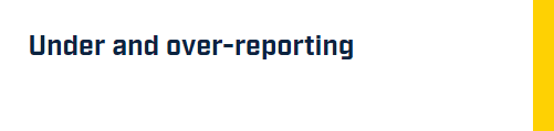 Under and over-reporting