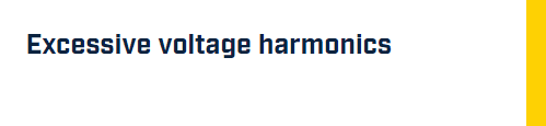Excesive voltage harmonics