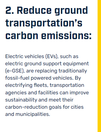 Reduce ground transportation carbon emissions