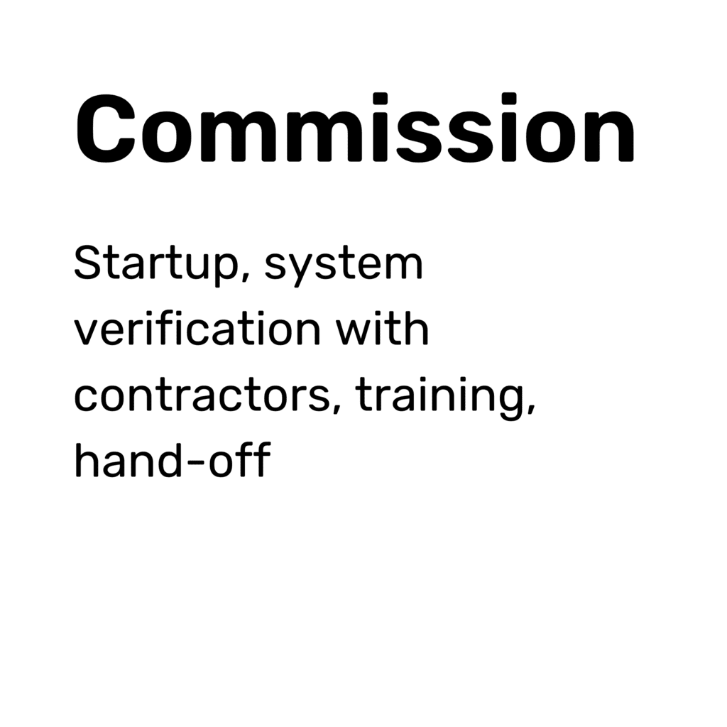 Startup, system verification with contractors