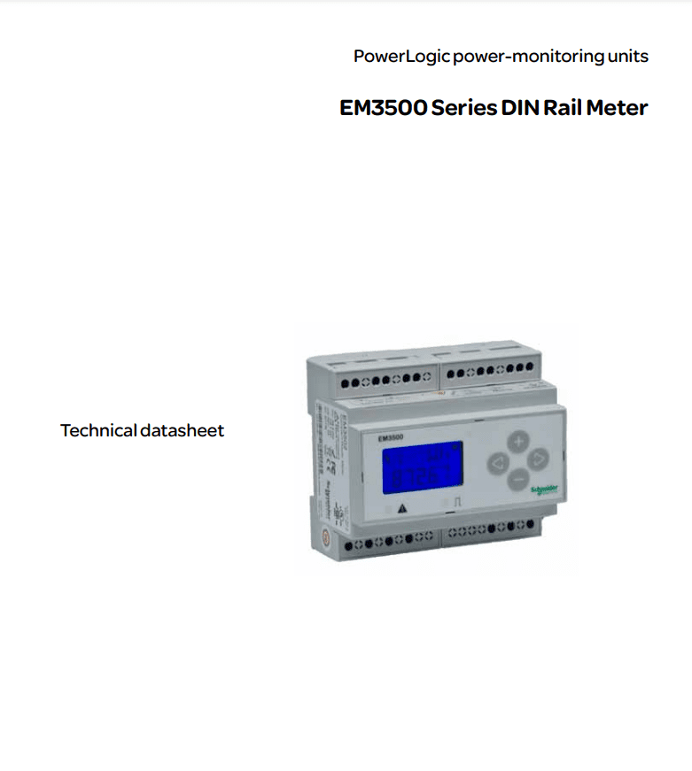 EM3500 Series DIN Rail Meter Qubits Energy