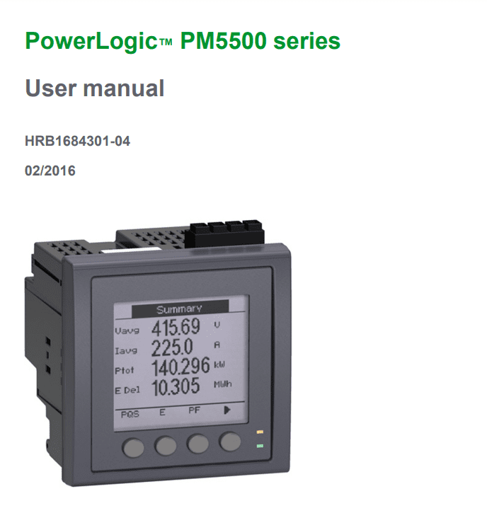 PowerLogic™ PM5500 series User manual