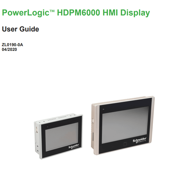 PowerLogic HDPM6000 HMI Display