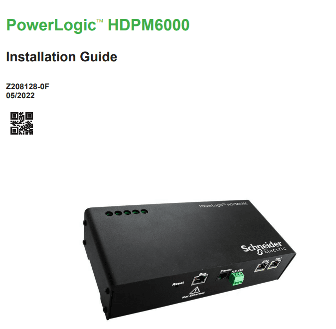 PowerLogic HDPM6000 Installation Guide